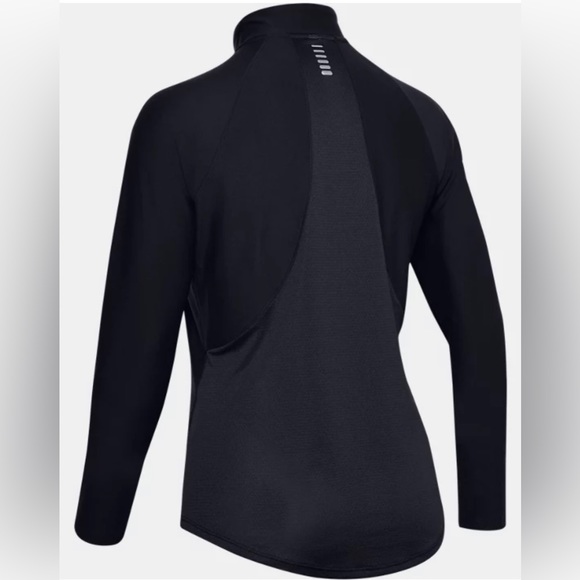 Under Armour Women’s UA Mileage Zip Run Pullover Black - Picture 2 of 4